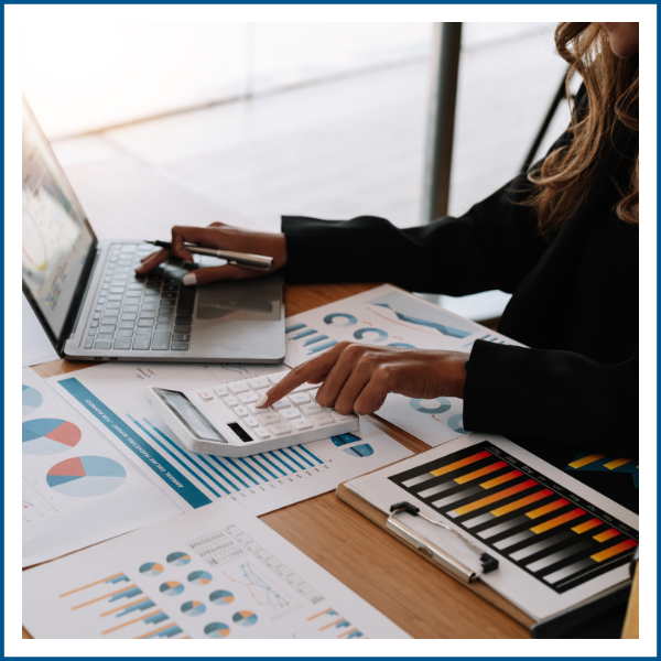 mortgage broker using a calculator